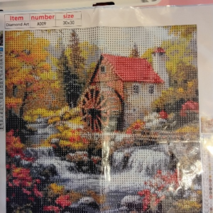 Water Grist Mill Diamond Art Kit 12 x 12
